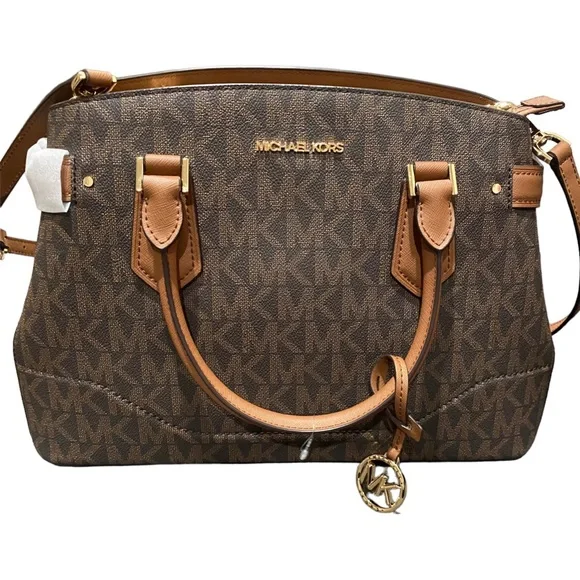 Michael Kors | Bags | Michael Kors Lynn Brown Logo Monogram  display picture 3